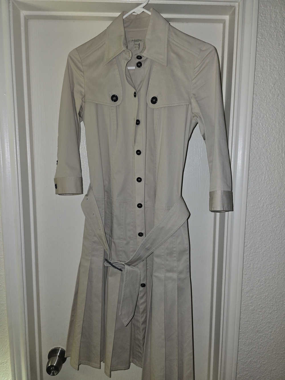 Burberry Beige/Tan Trench Coat Dress with Belt